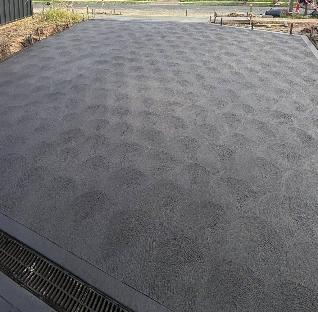 Fish Scale concrete driveway in Sydney