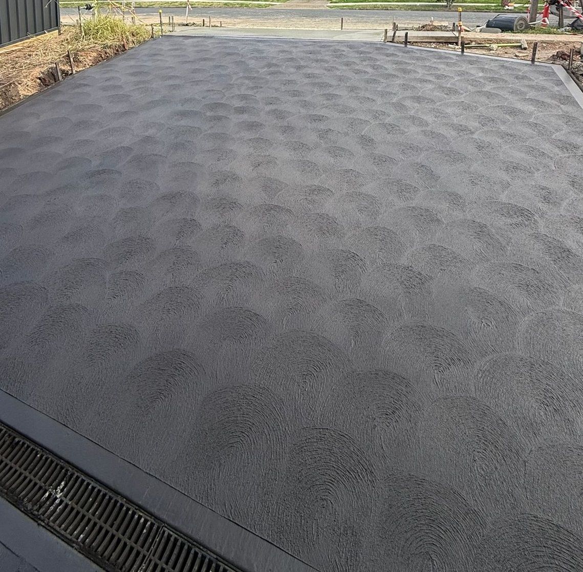 Fish Scale concrete driveway in Sydney