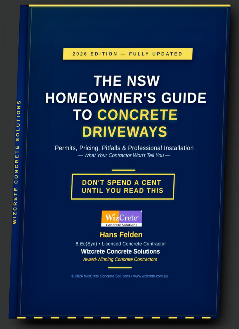 The NSW Homeowner's Guide to Concrete Driveways: Permits, Pricing, Pitfalls & Professional Installation.